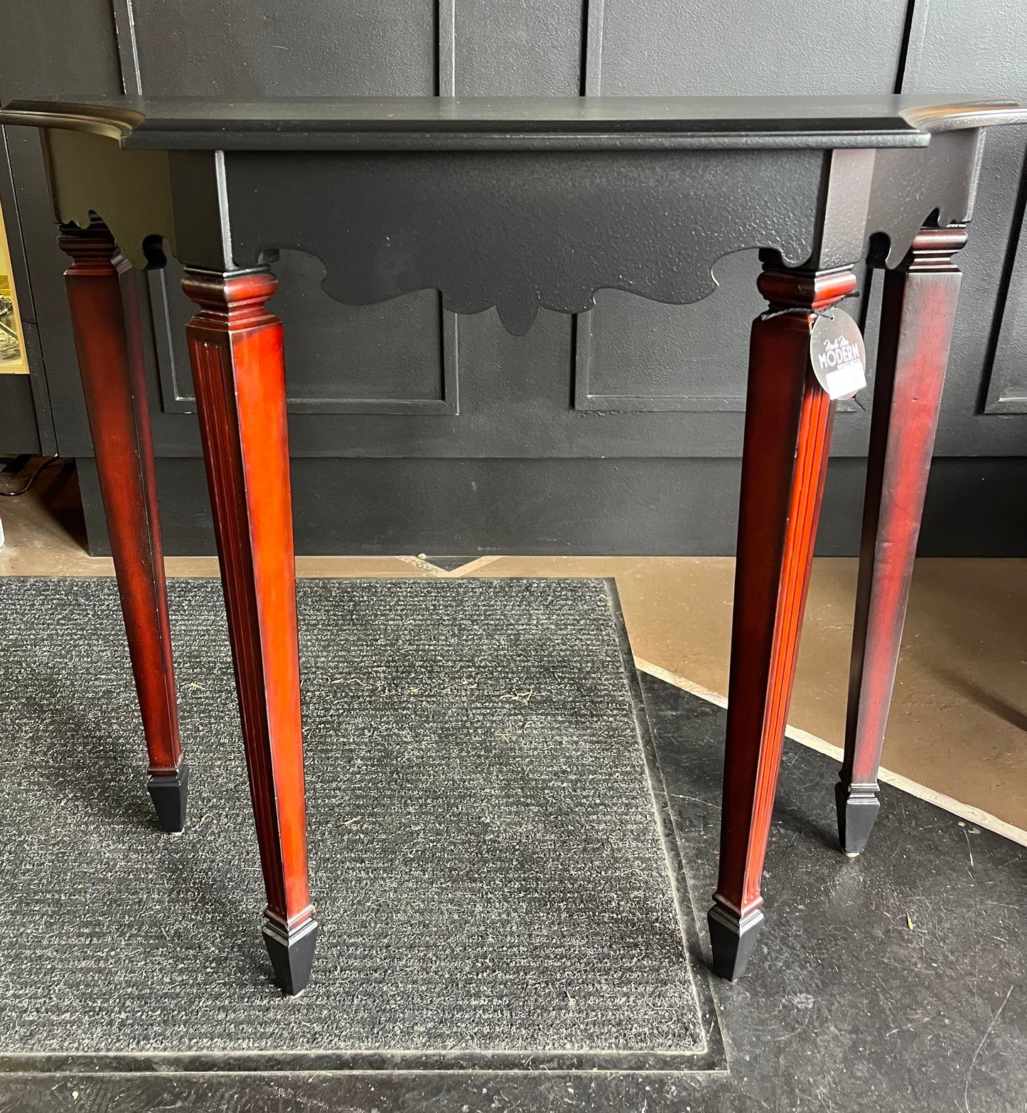 Small Entry Table with Black top and Feet