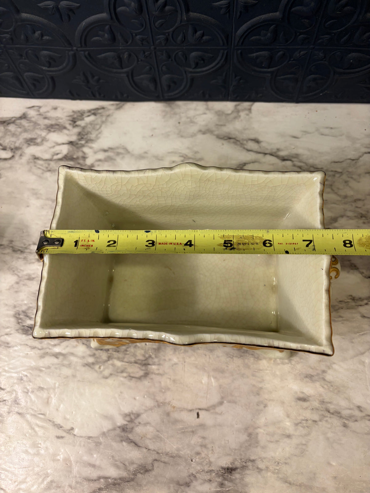 White and Gold Planter