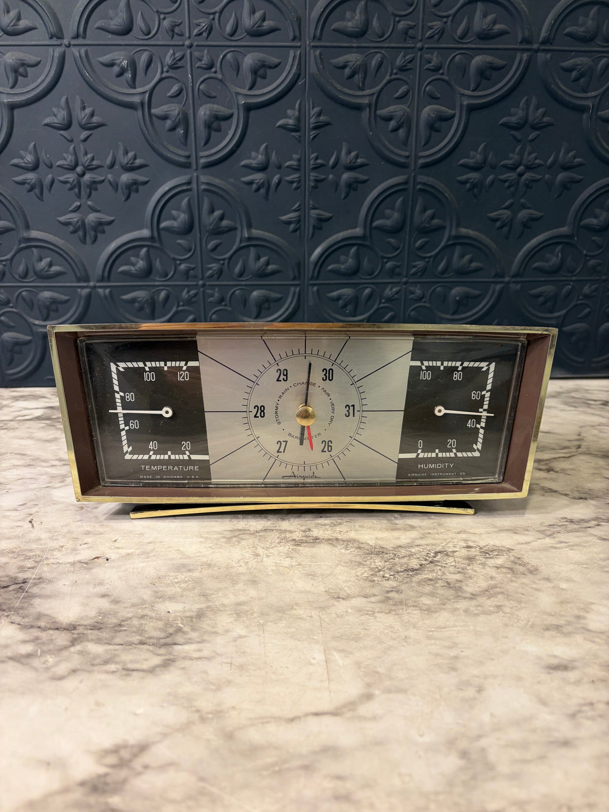 Vintage Airguide Desktop Weather Station AS IS