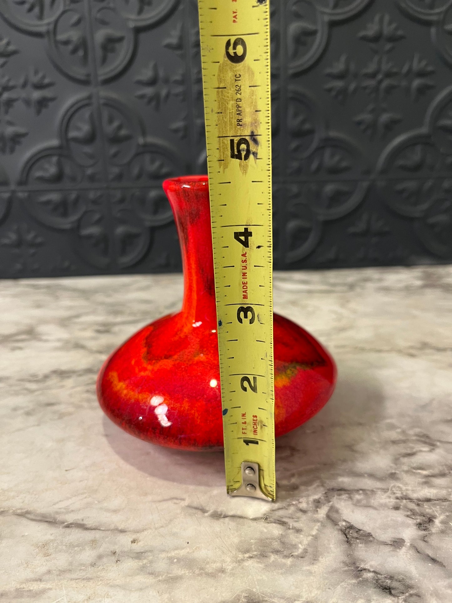 Flame Drip Glaze Vase Short
