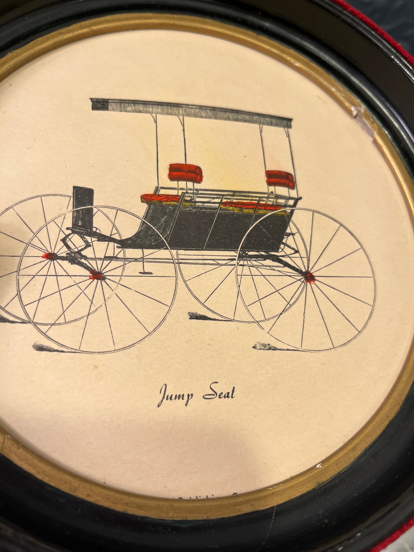 Jump seat Print in round frame AS IS