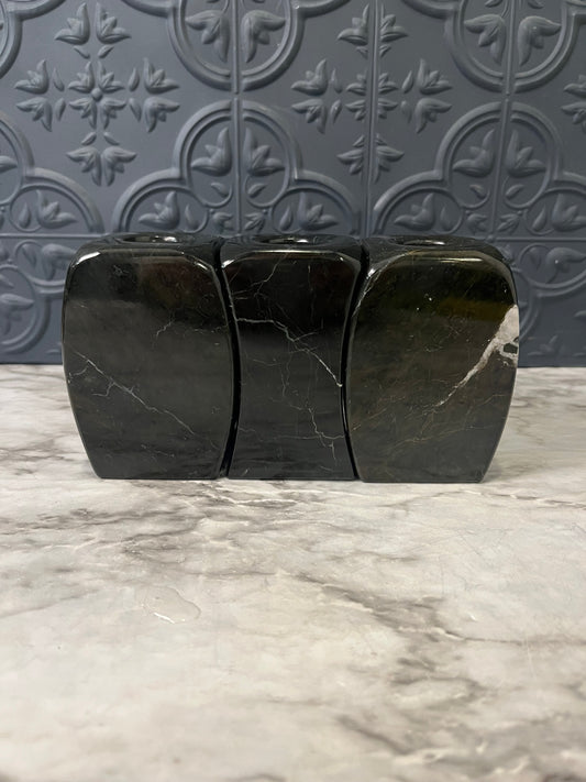 Stone Candleholder 3 Piece