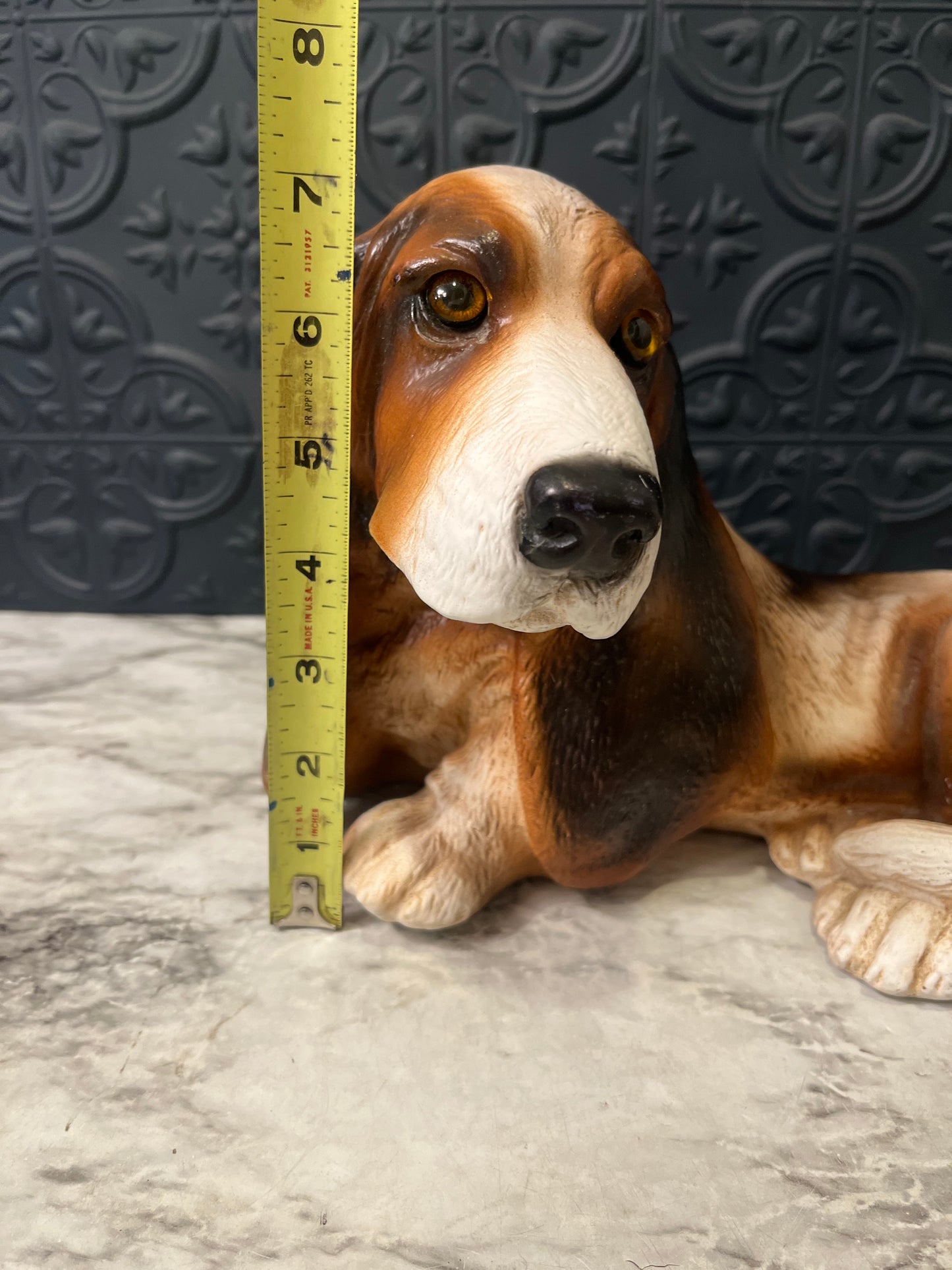 Large Resin Bassett Hound Figure