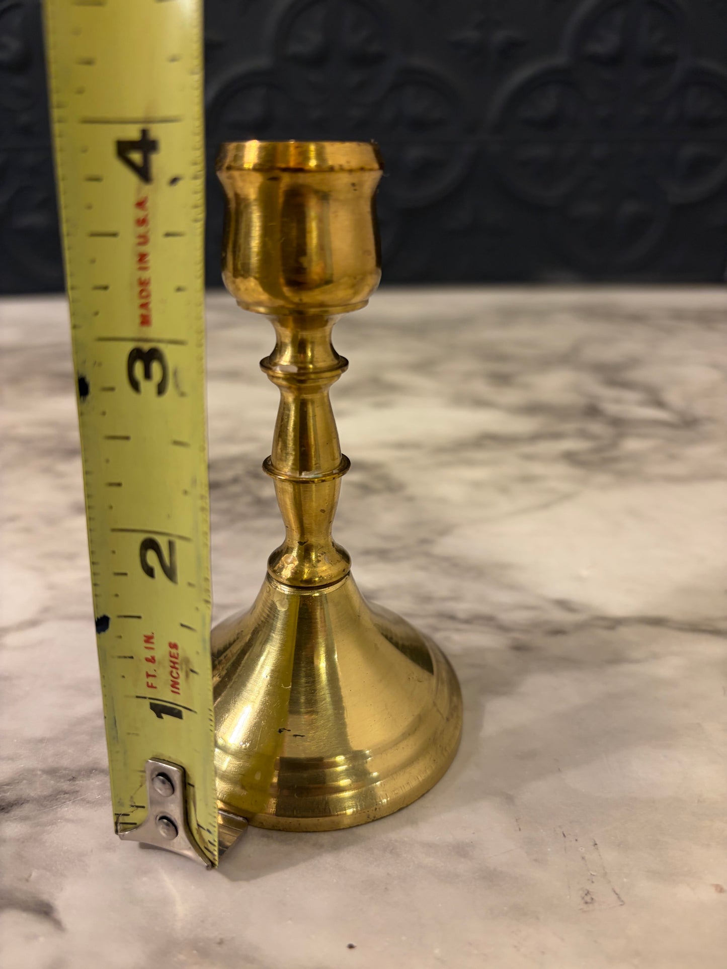 Brass Candle Holder 4" x .75"