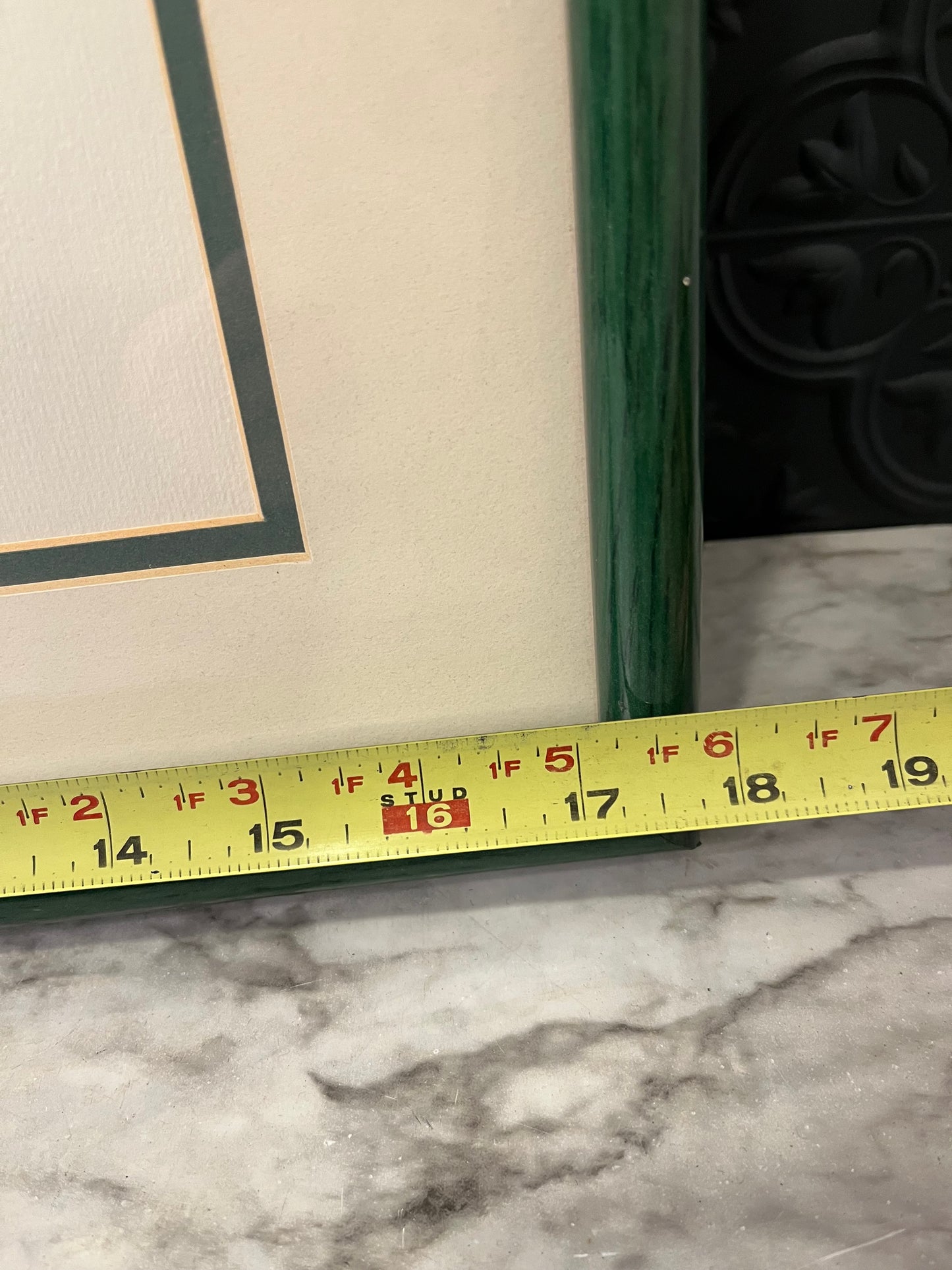 Alcea Syriaca Print in Green Frame