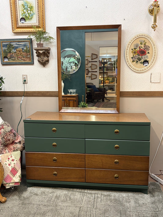 Bassett Dresser with Mirror Paint Foxtrot