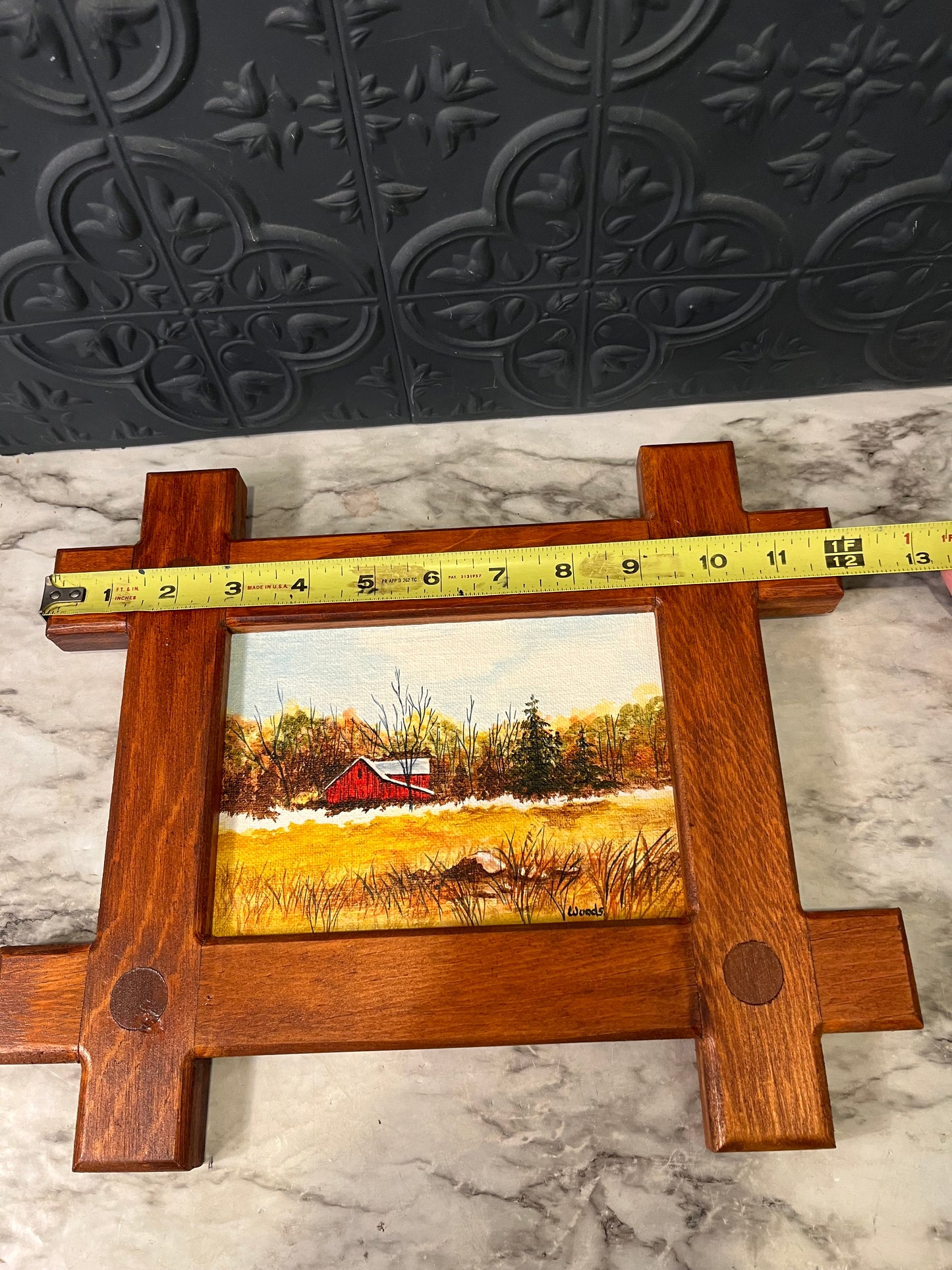 Original Painting by  Woods in Handmade wooden Frame