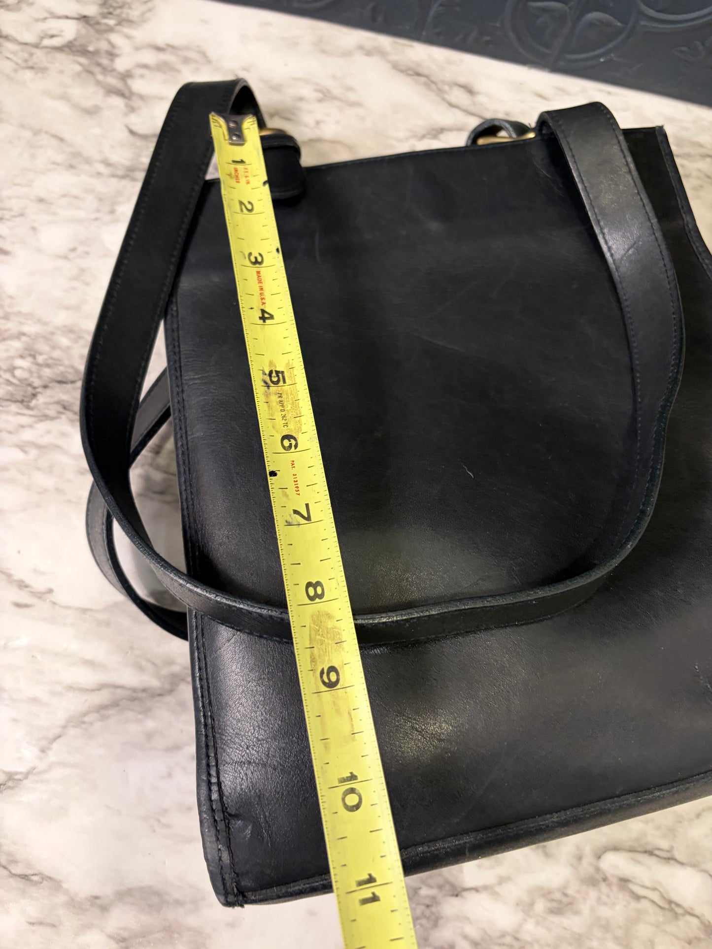 Hunt Club Black Leather Shoulder Bag