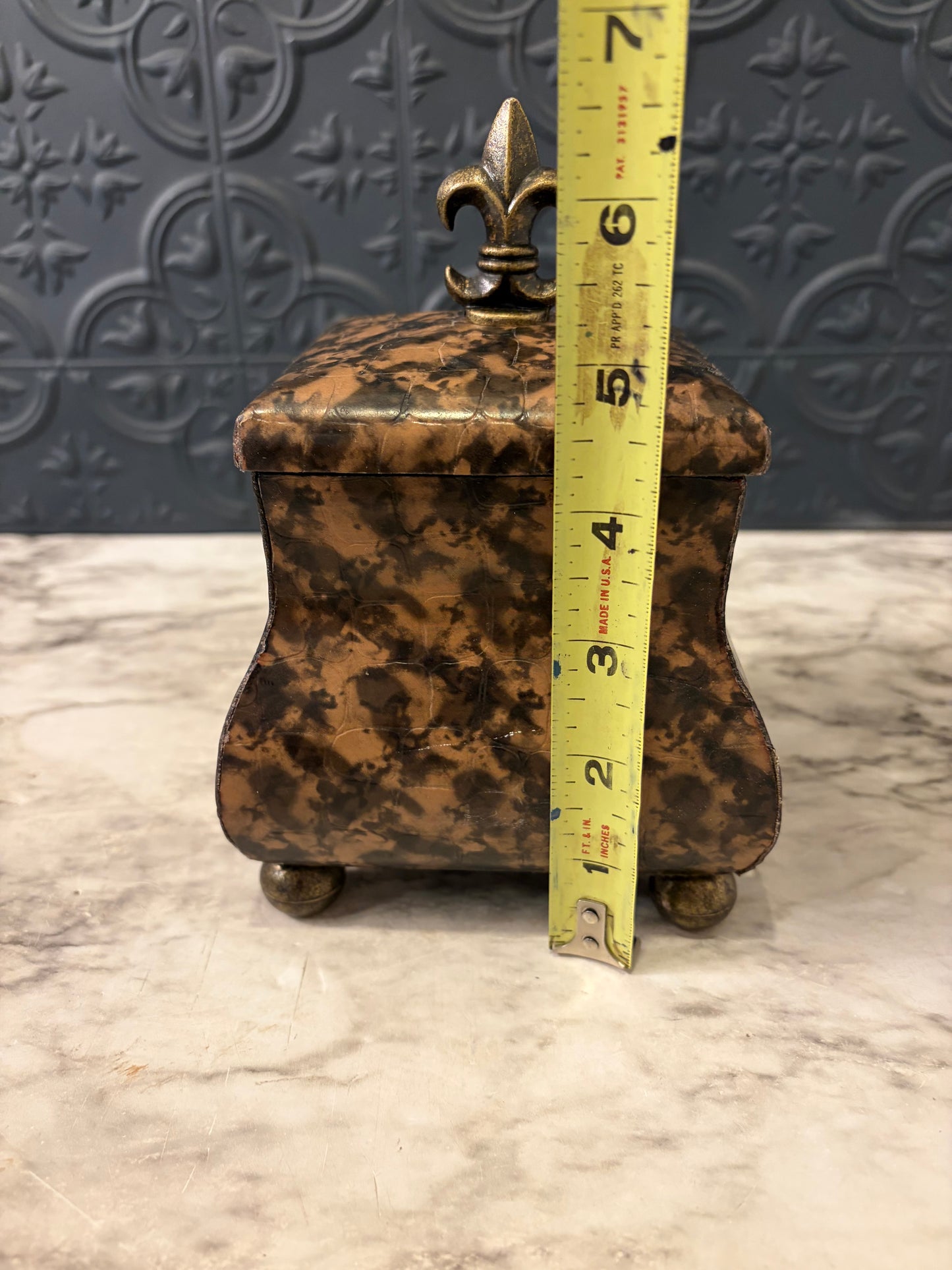 Tan and Black Bombay Keepsake Box