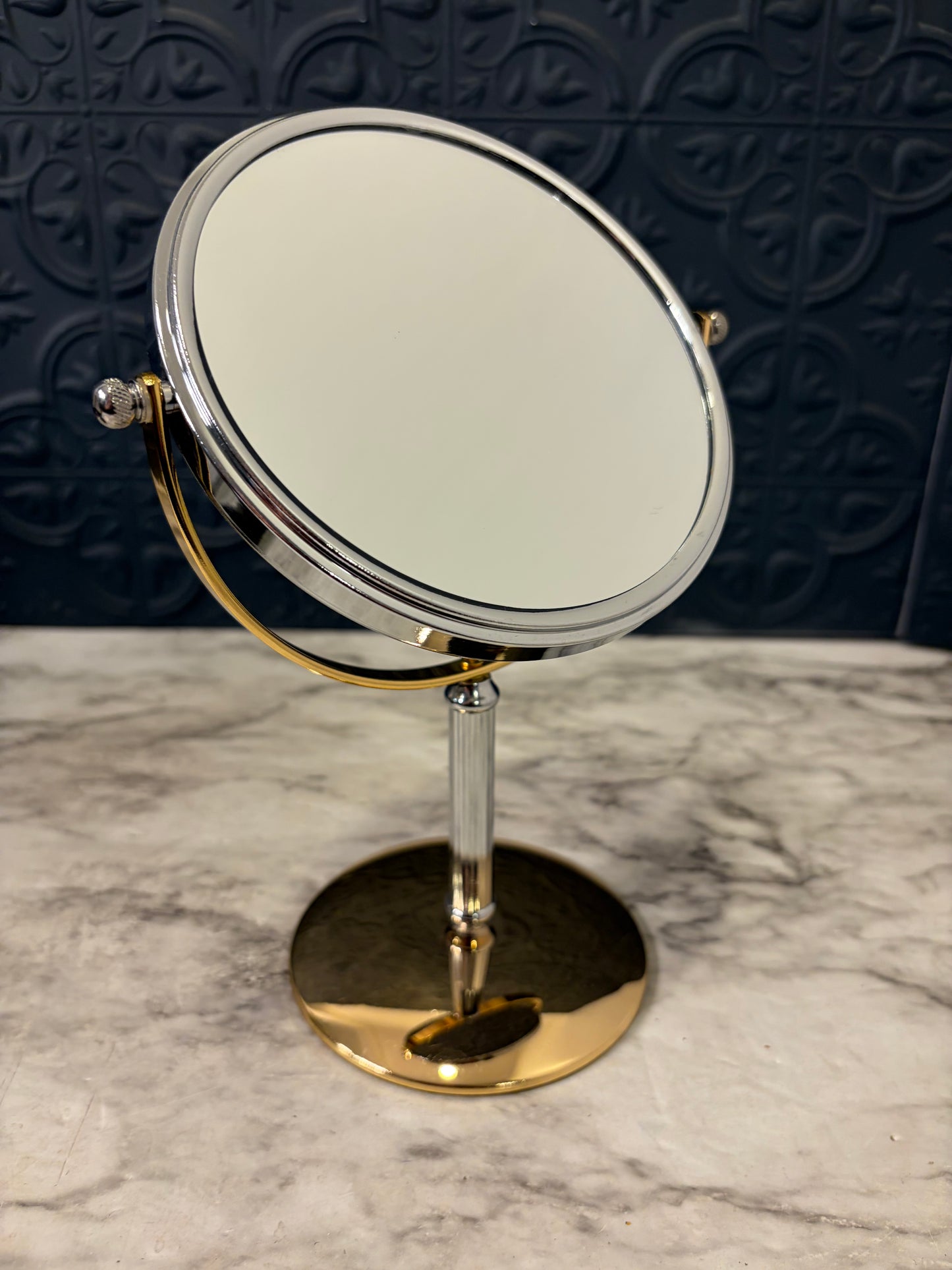 9.5" 2 tone Tabletop Vanity Mirror
