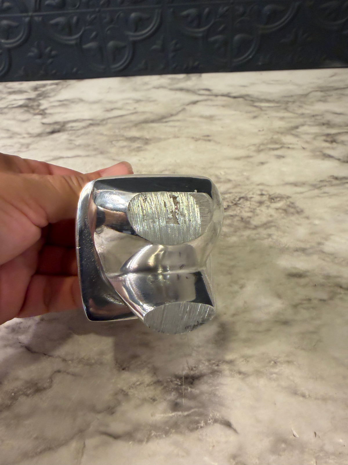Aluminum Minimalist Sitting Man Figurine