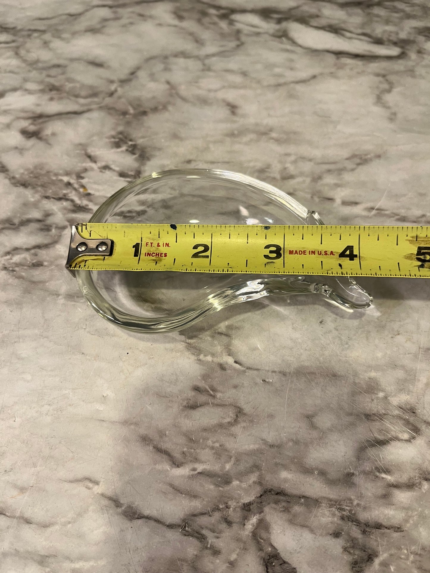 Small Eggplant Glass Trinket Dish