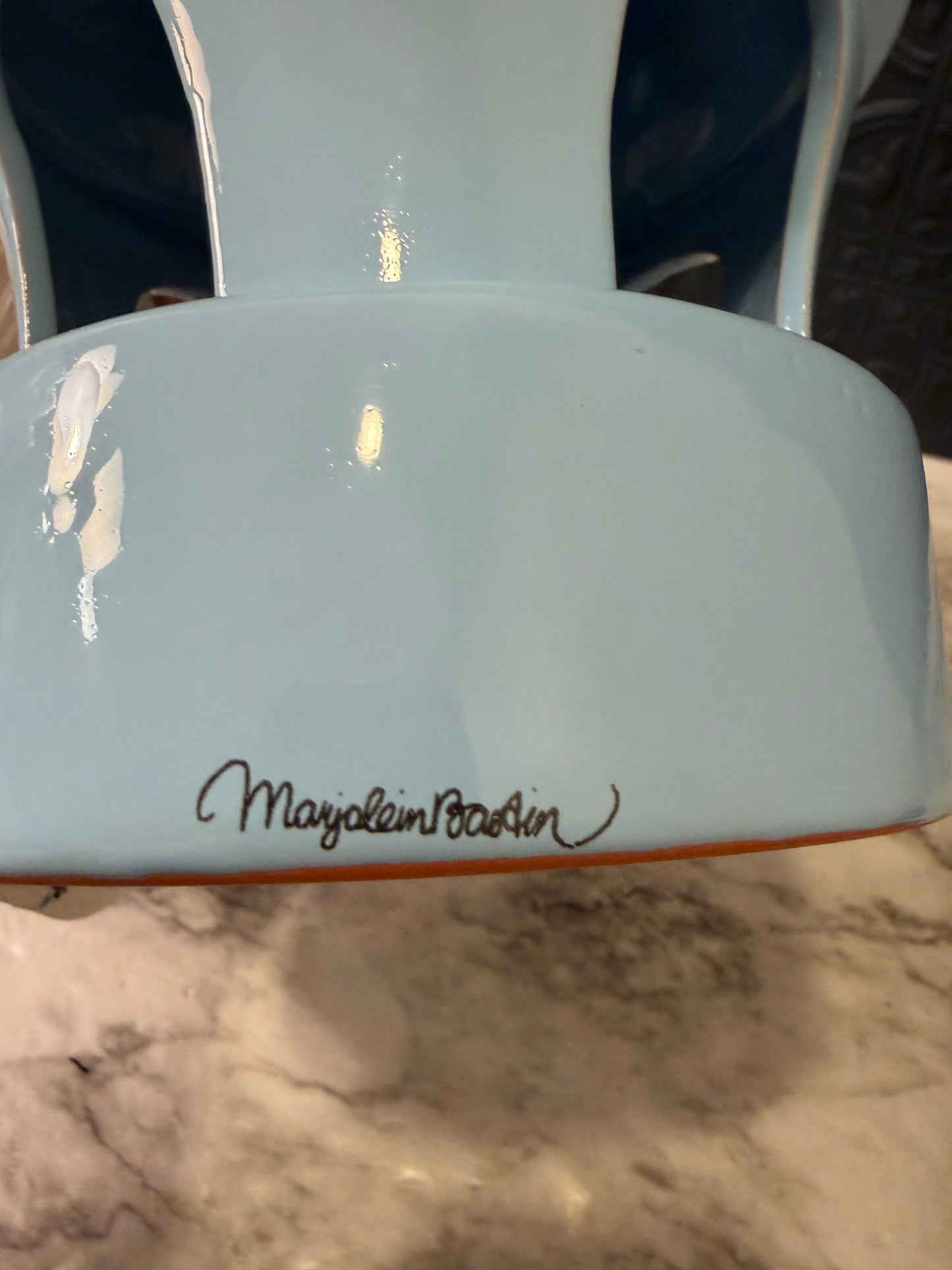 Hallmark Blue Ceramic Bird Feeder