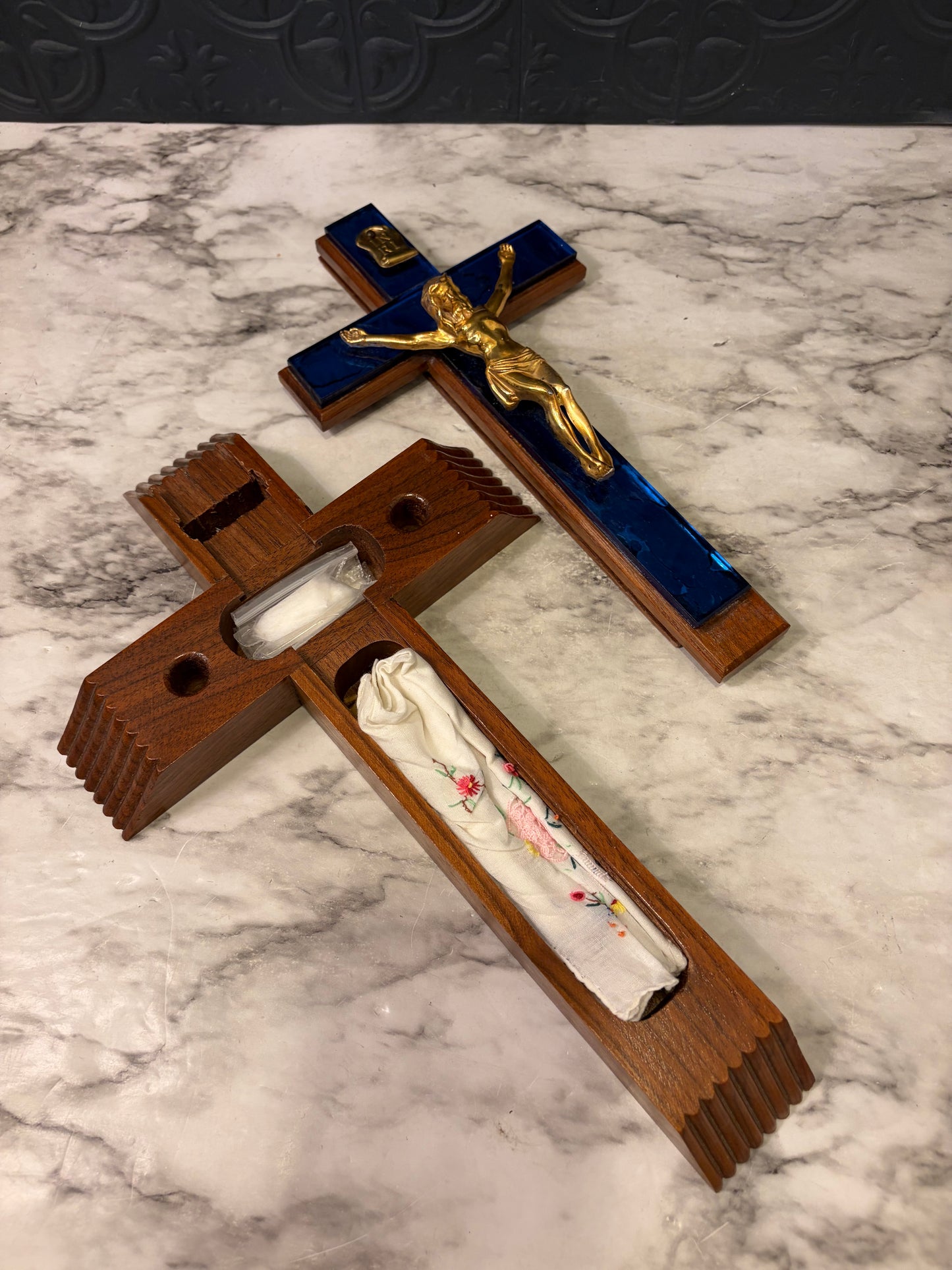 Sick Call Crucifix with Blue