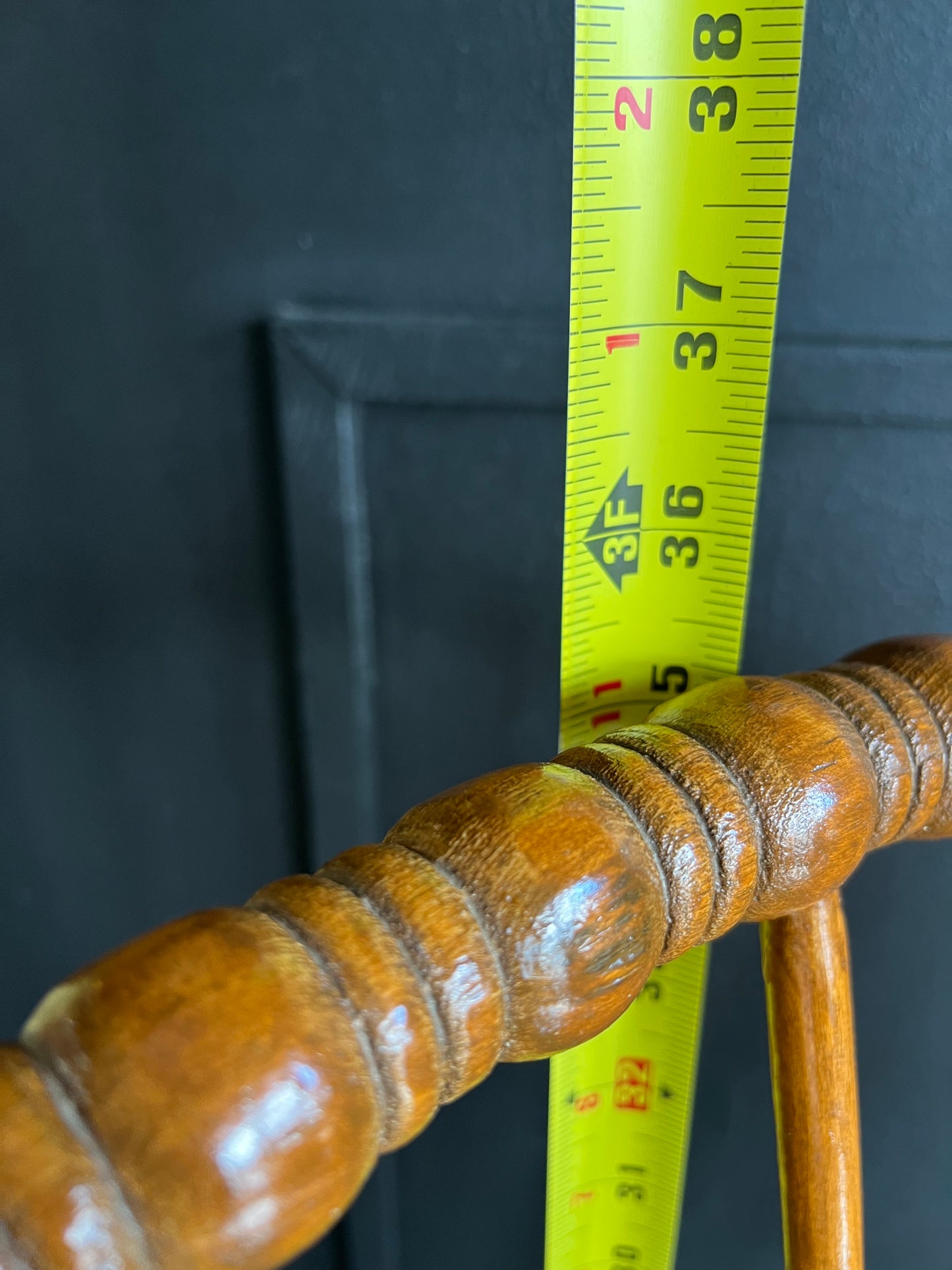 Wood Spindle Back chair with Cane seat