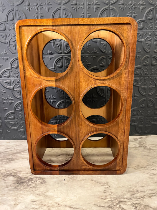 Mid Century Nine Rack Wine Holder