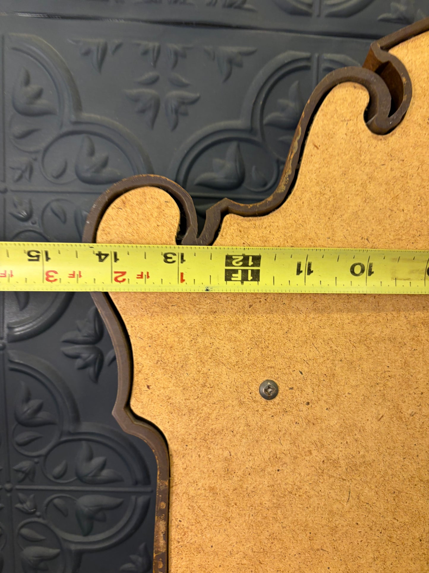 Faux Wood Mirror with Eagle