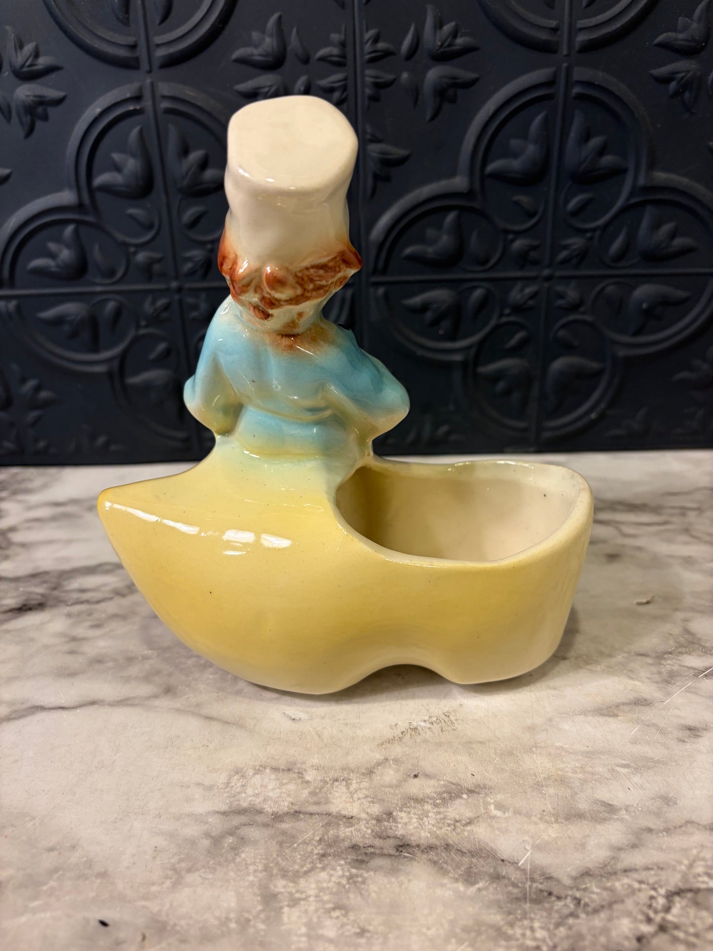 Dutch Boy with Yellow Shoe Planter