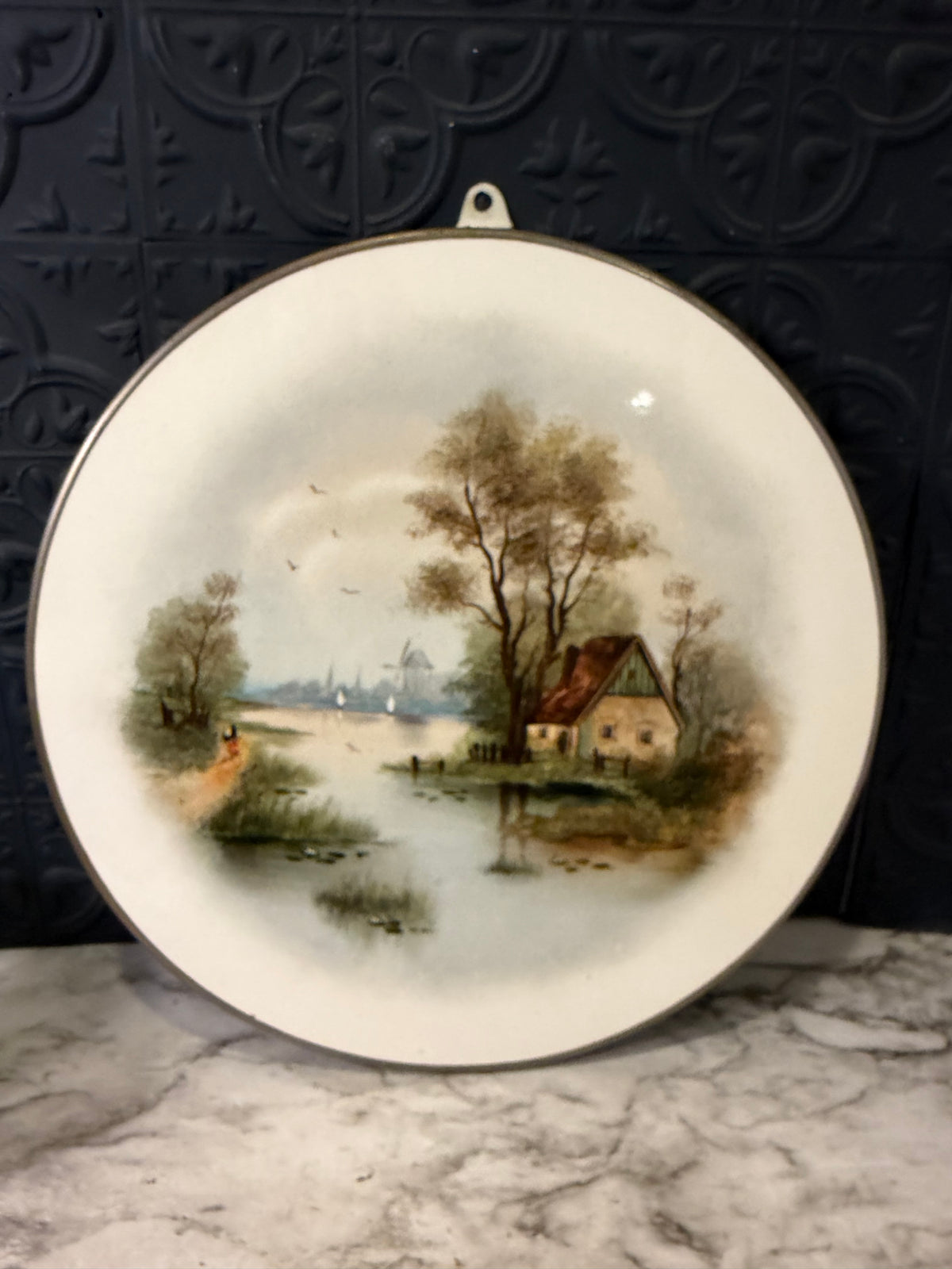 House by the Stream on Wall Plate