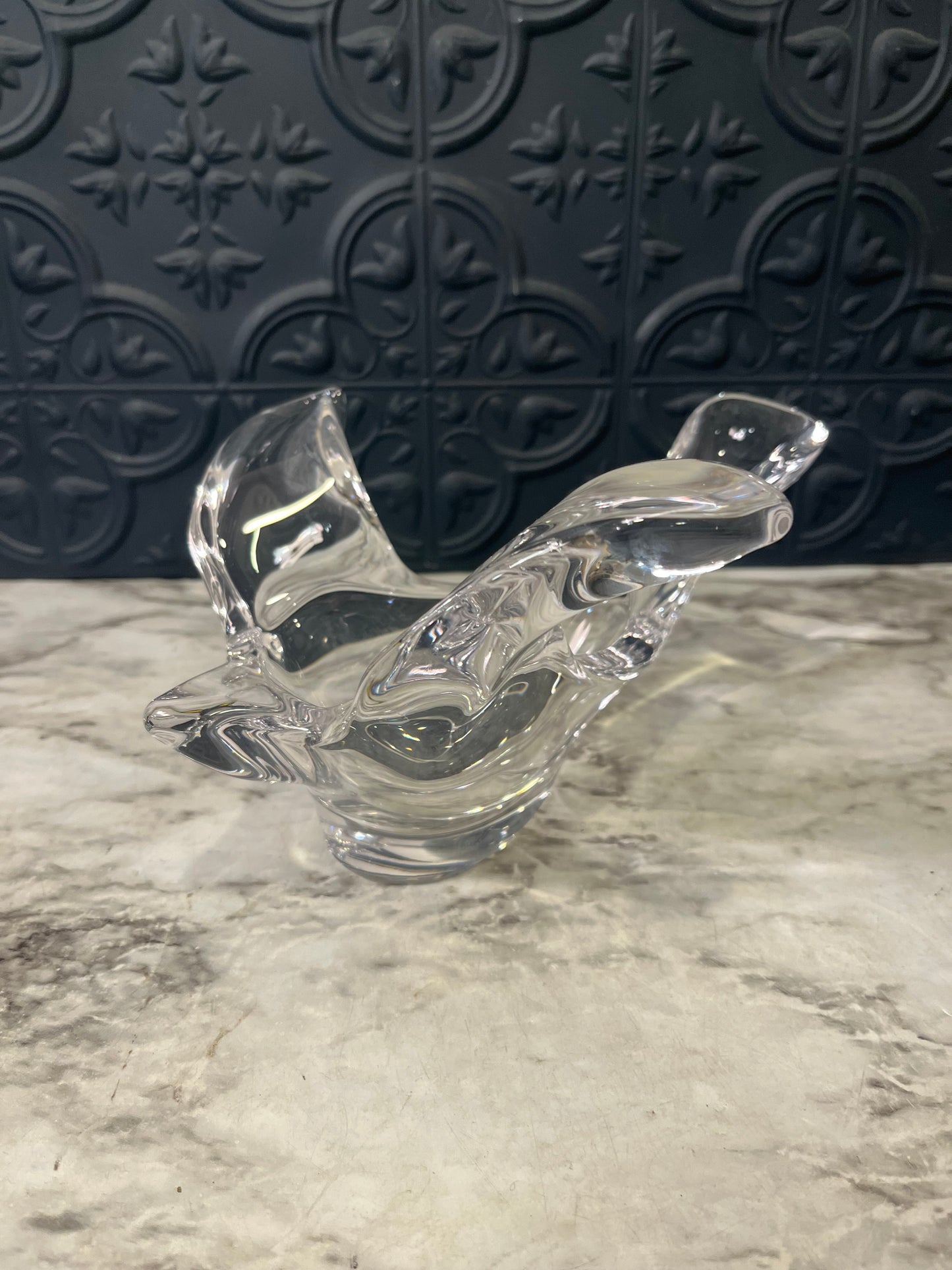 Vitage Princess House Crystal Dove dish