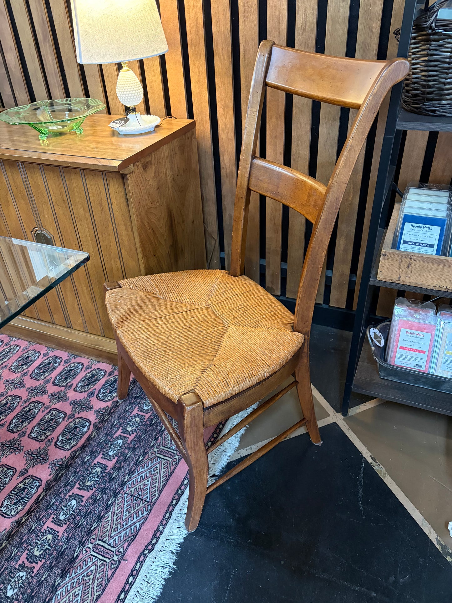 French Provincial Style Rush Seat Chair x 5