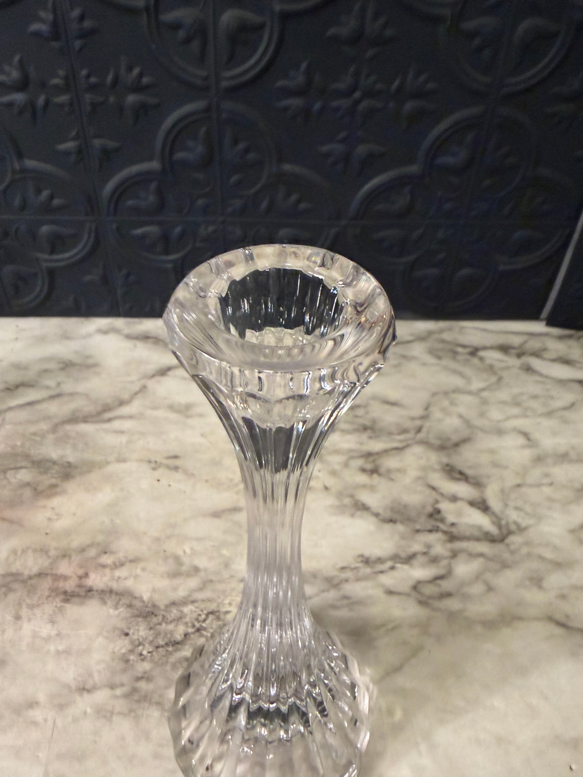 8" Mikasa Crystal Glass Candle Holder