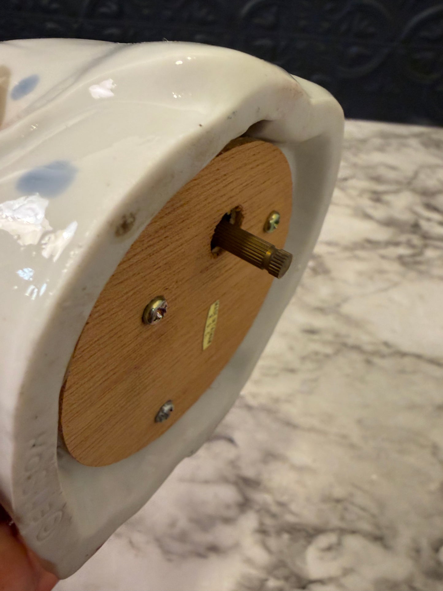 Blue and White Clown Music Box AS  IS