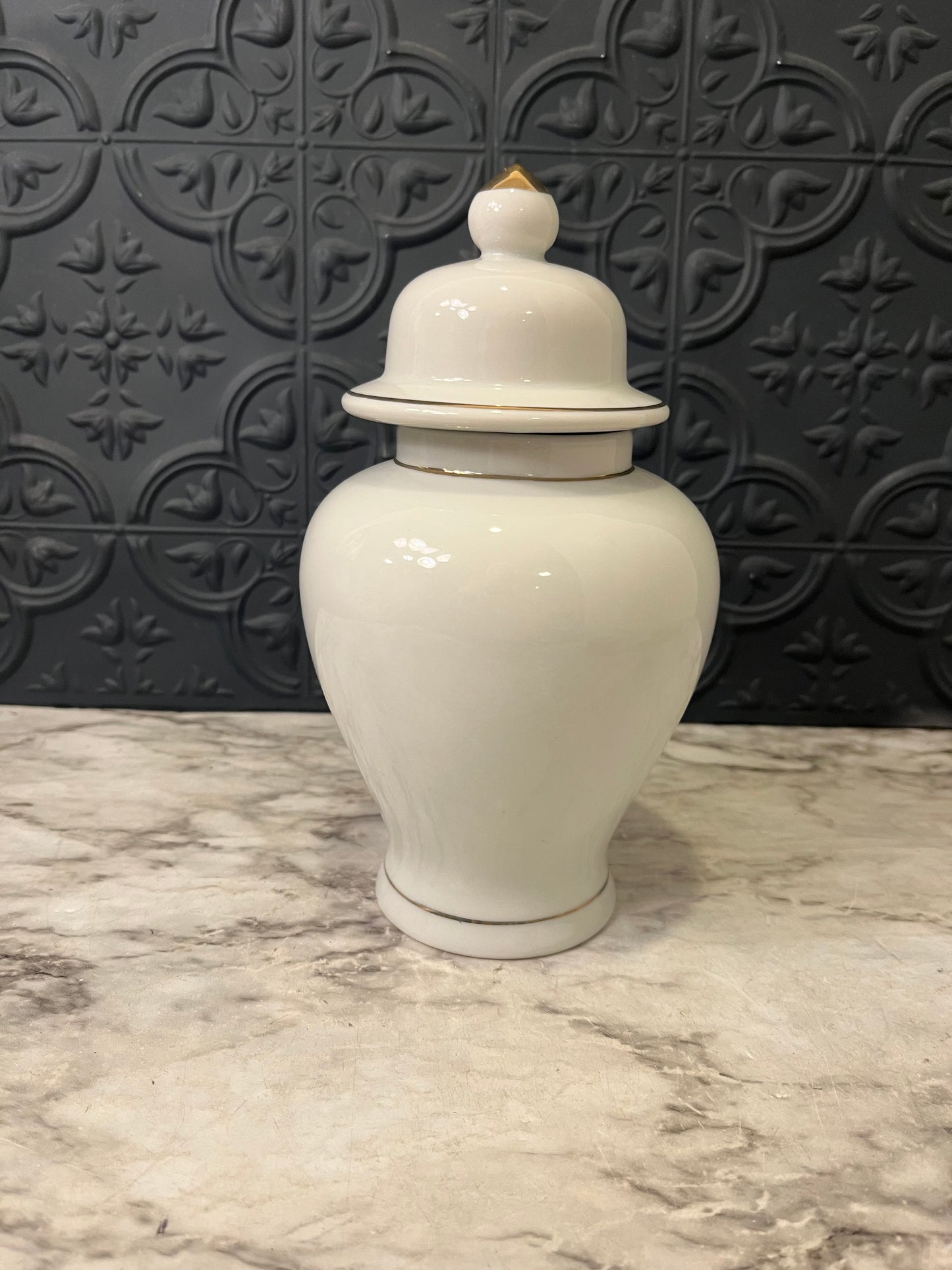 Multi color Floral Ginger Jar 7.5