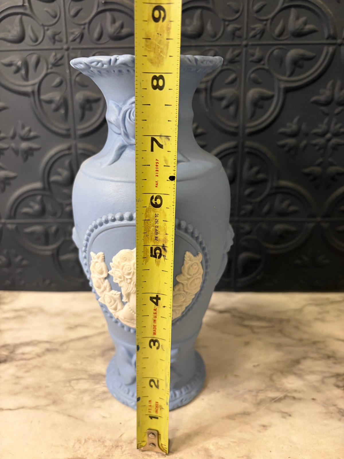 Blue Bisque Cameo Vase