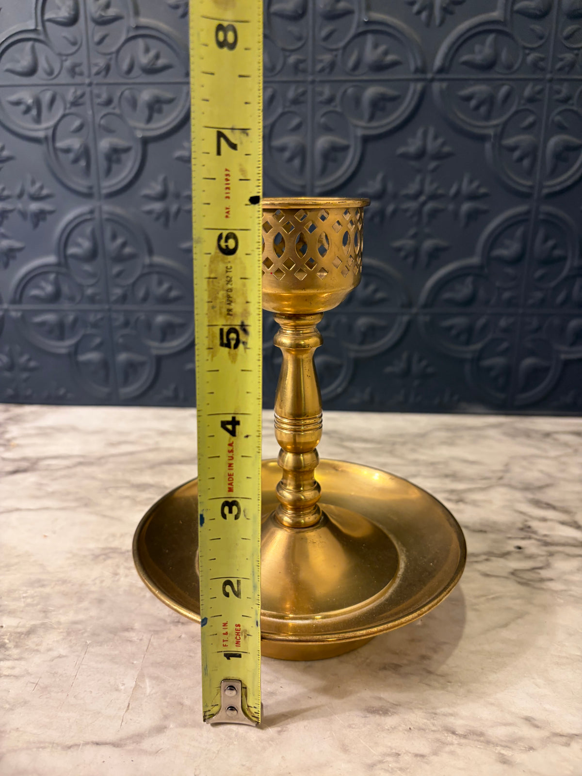 3.25" Small pillar holder with cutouts