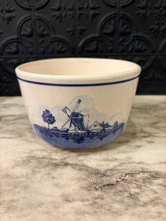 Blue and White Bowl with Windmill Taiwan