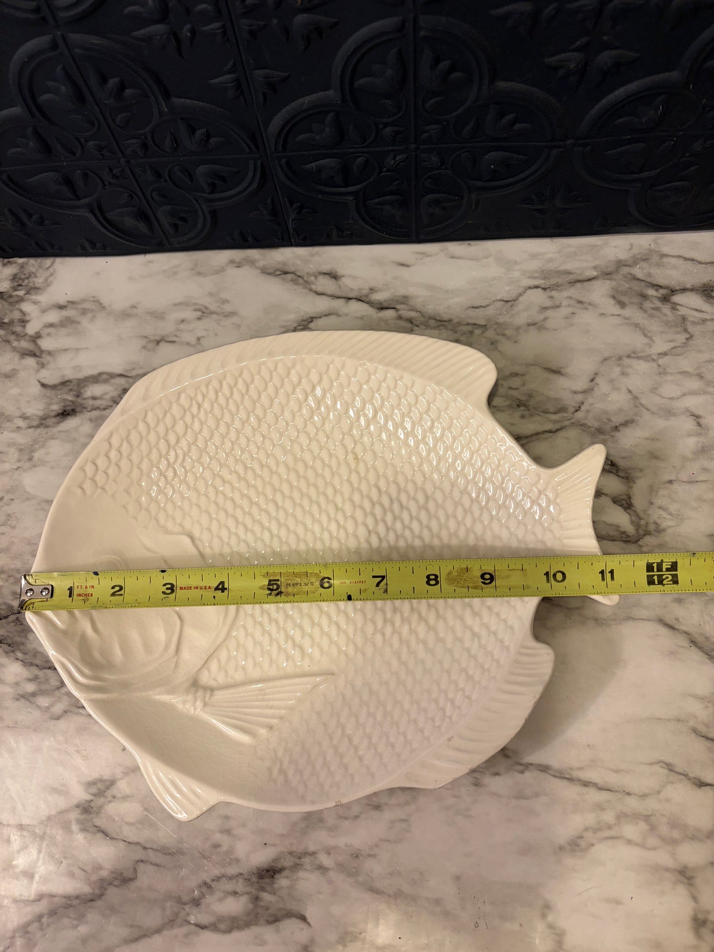 White Ceramic Fish Plate