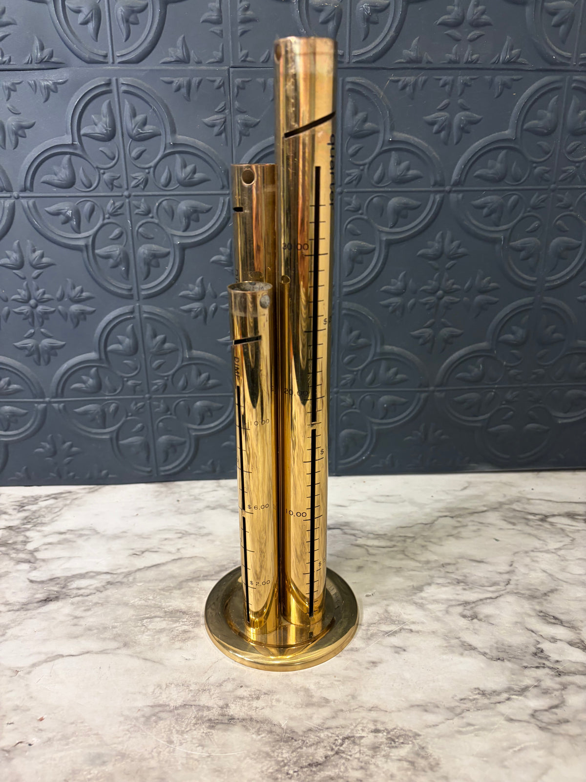 Brass Cylinder Coin Counter
