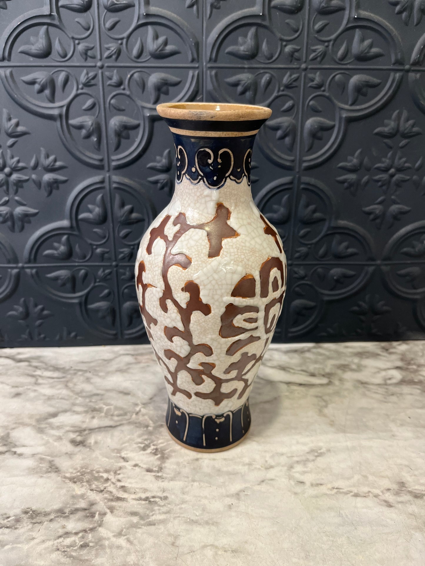 Chinese hand Glazed Stoneware Vase