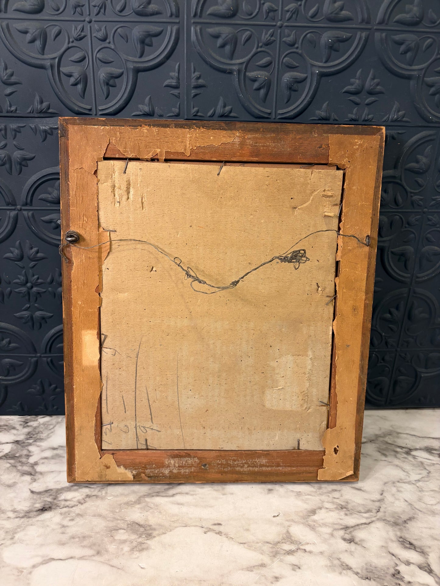 Old Chairs to Mend Print Framed
