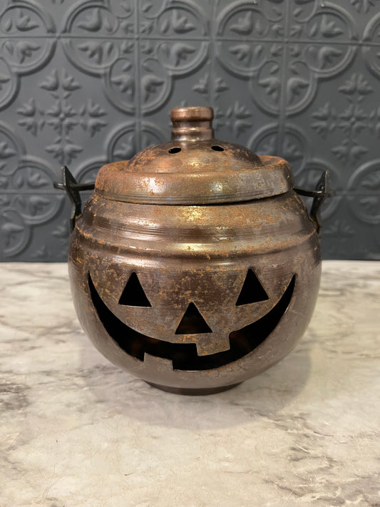 Hosley Metal Jack O'Lantern with Handle