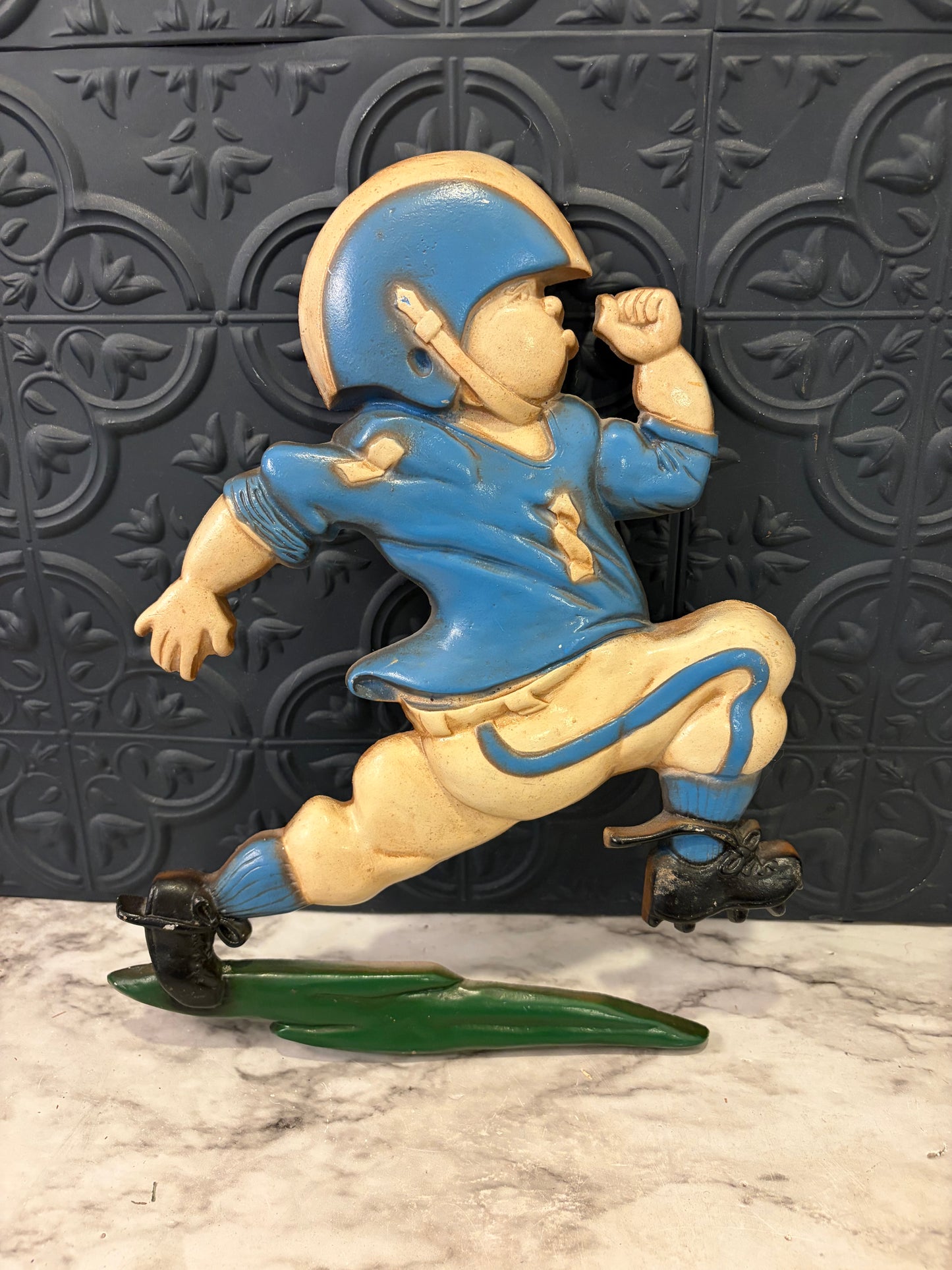 Homco Metal Football Player