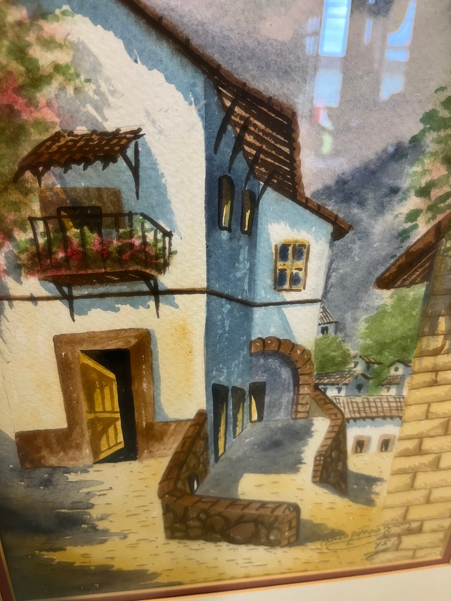 Original Watercolor Dirt Pathway