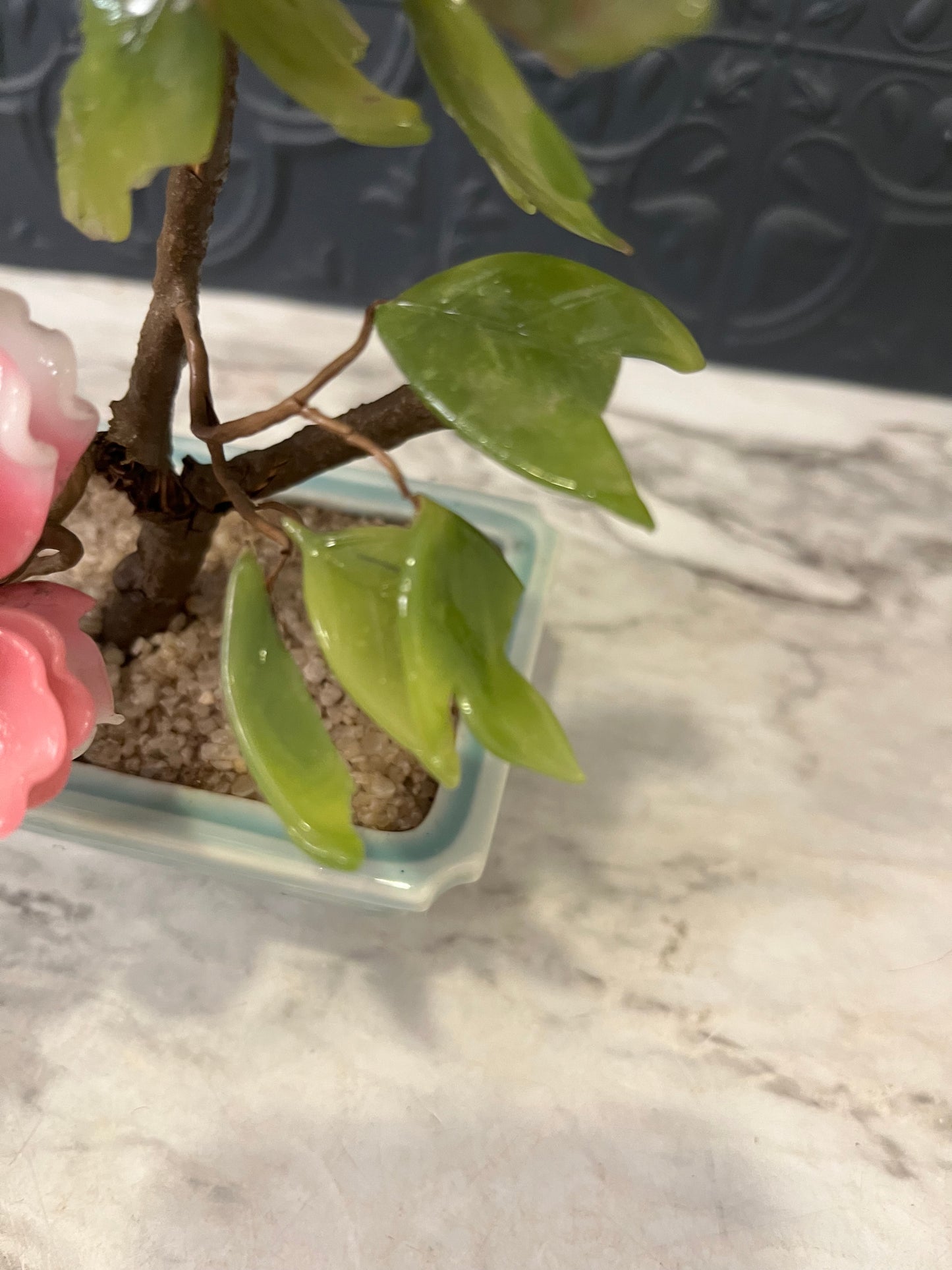 Chinese Jade Glass Bonsai