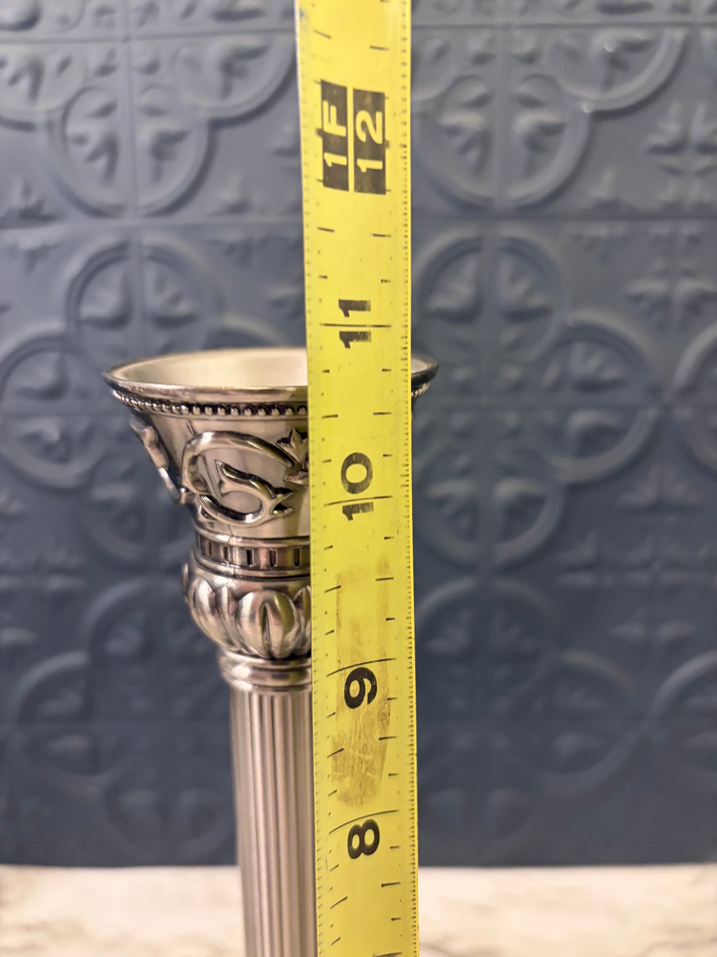 Partylite Satin Silver Candlesticks x2