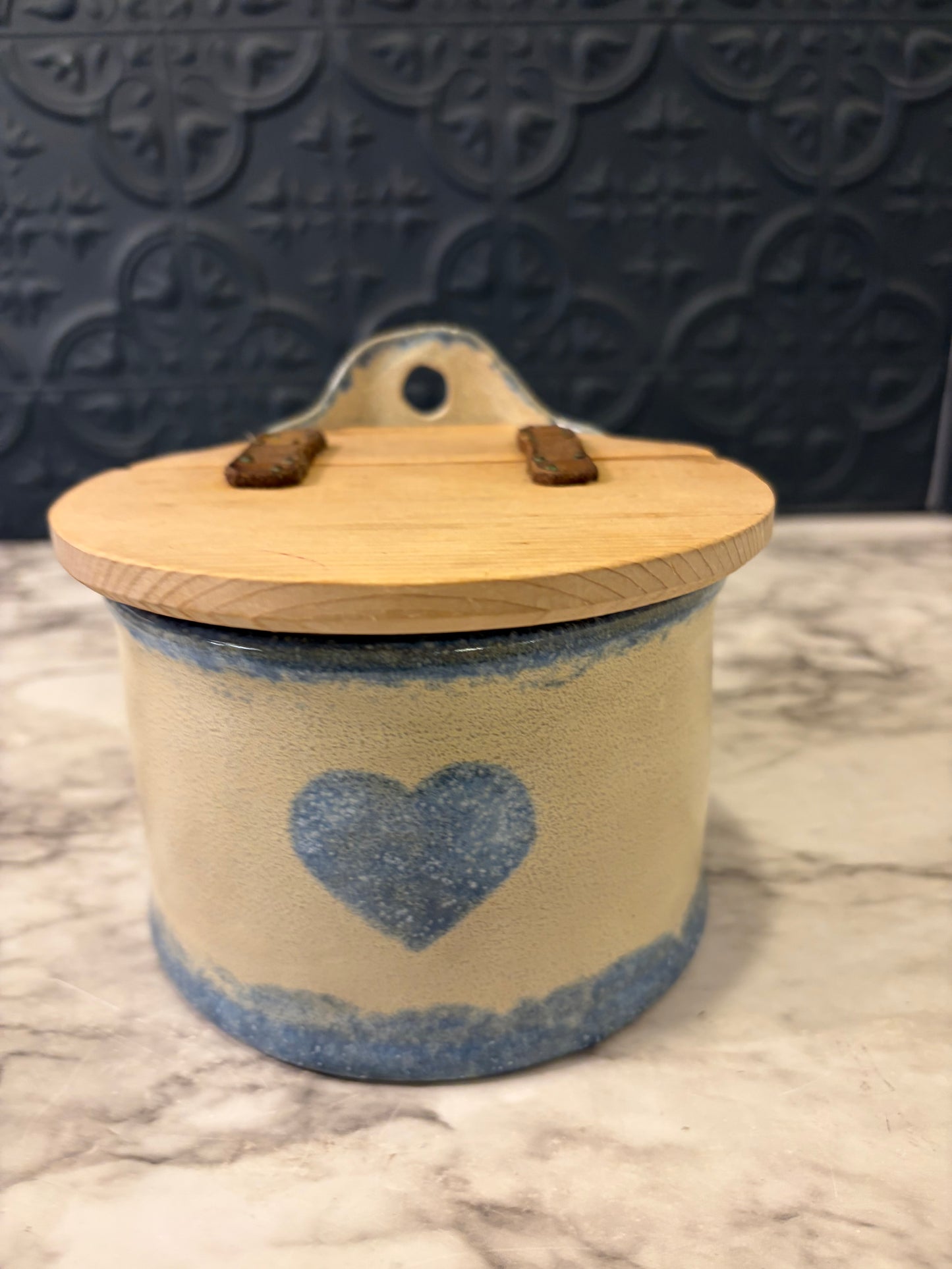 Pottery Salt Cellar with Heart