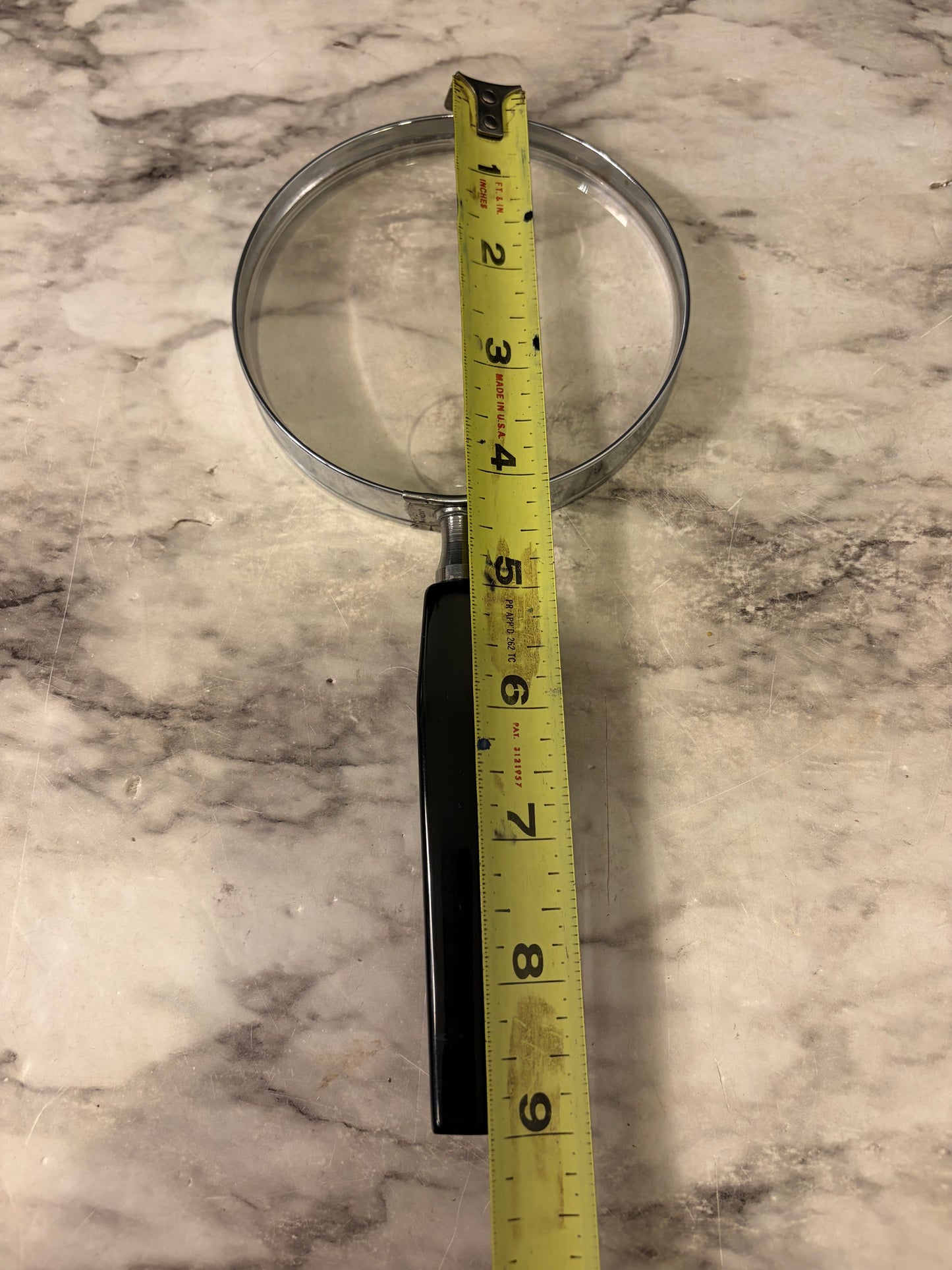Handheld Magnifying Glass with Black Handle