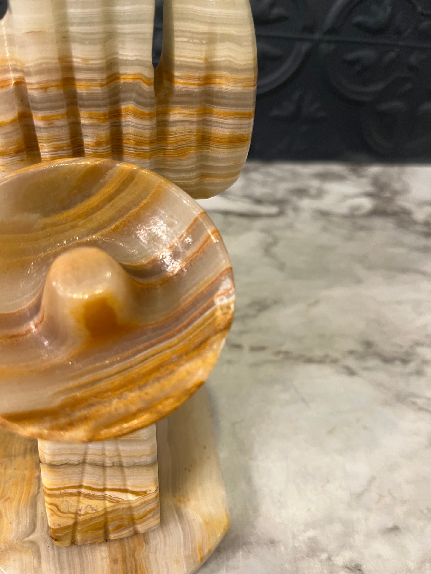 Onyx with Brown Stripes Siesta Bookends x 2