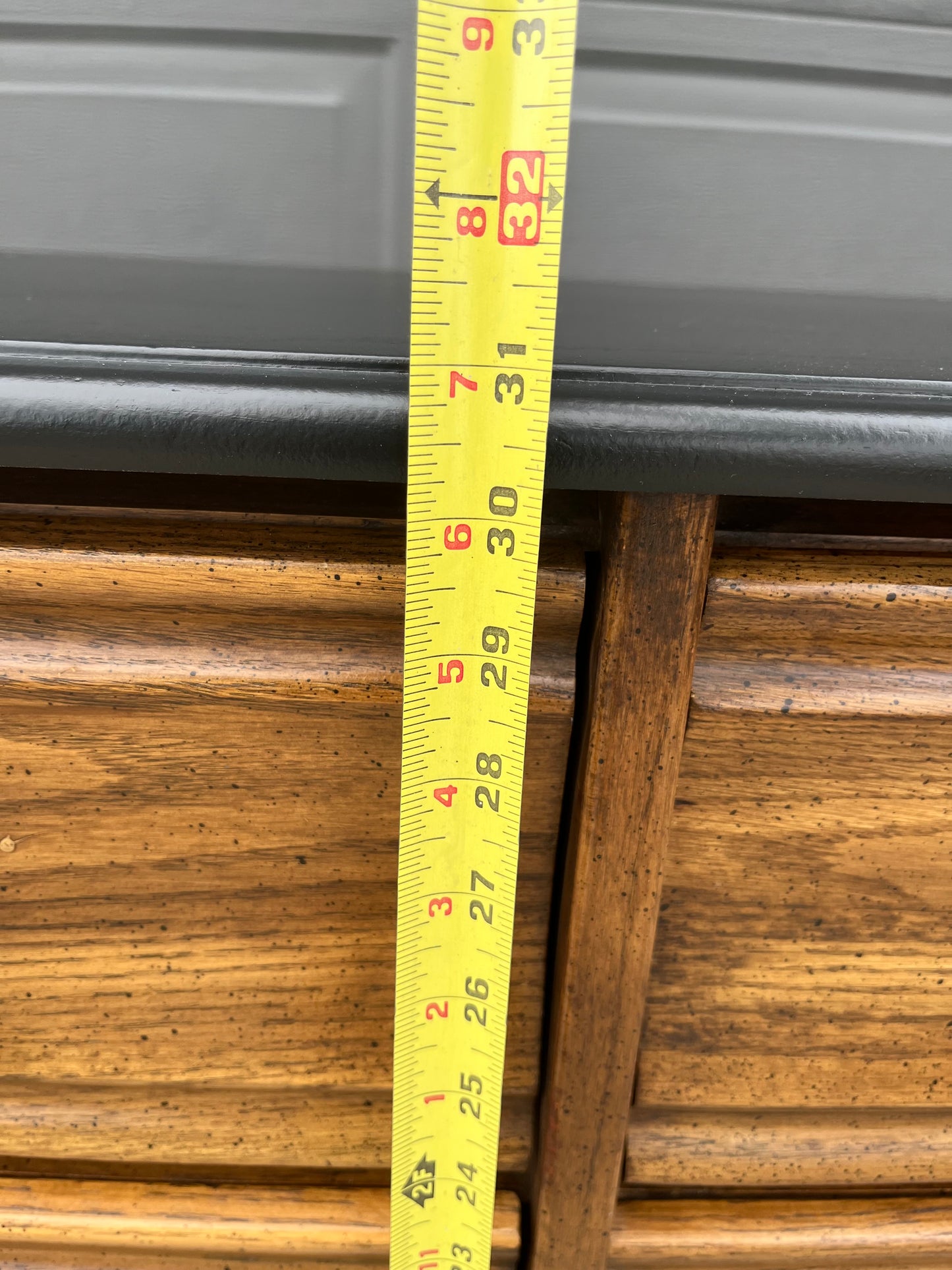 MCM Style 6 drawer Dresser with Black top and Legs