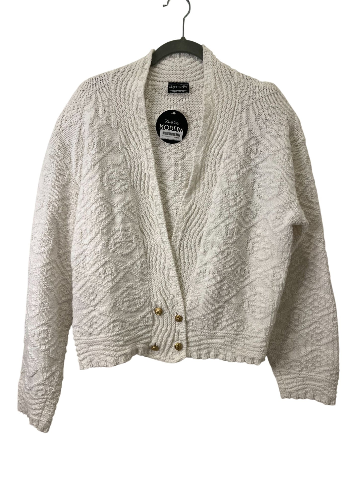 Objects Dart White knit Cardigan