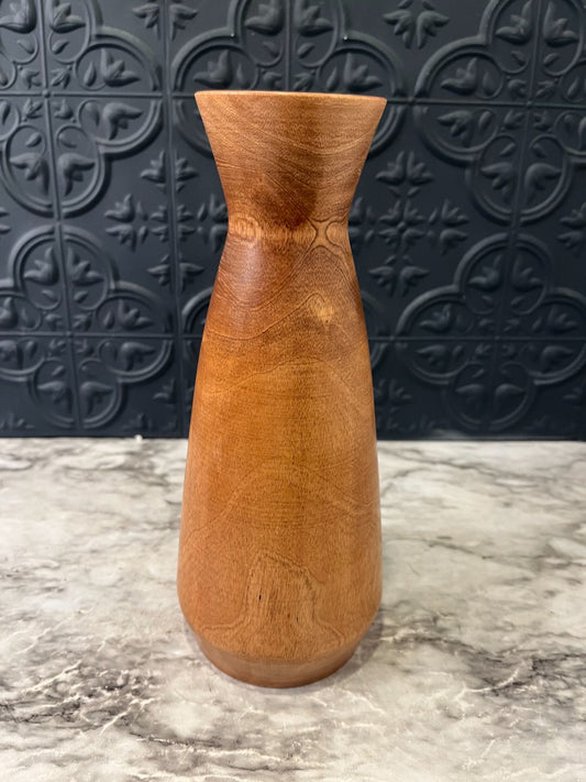 Hand Carved Wood Candle Holder