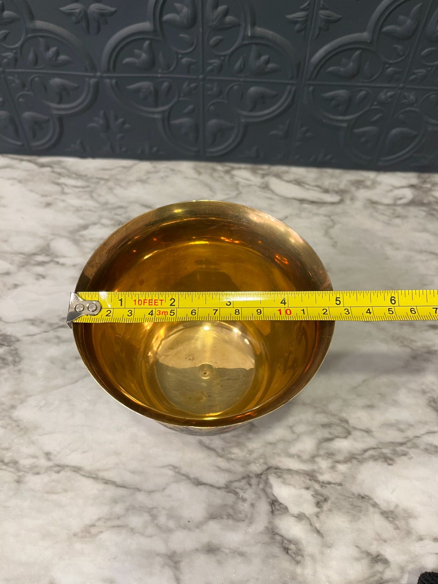 Vintage Brass and enamel Bowl