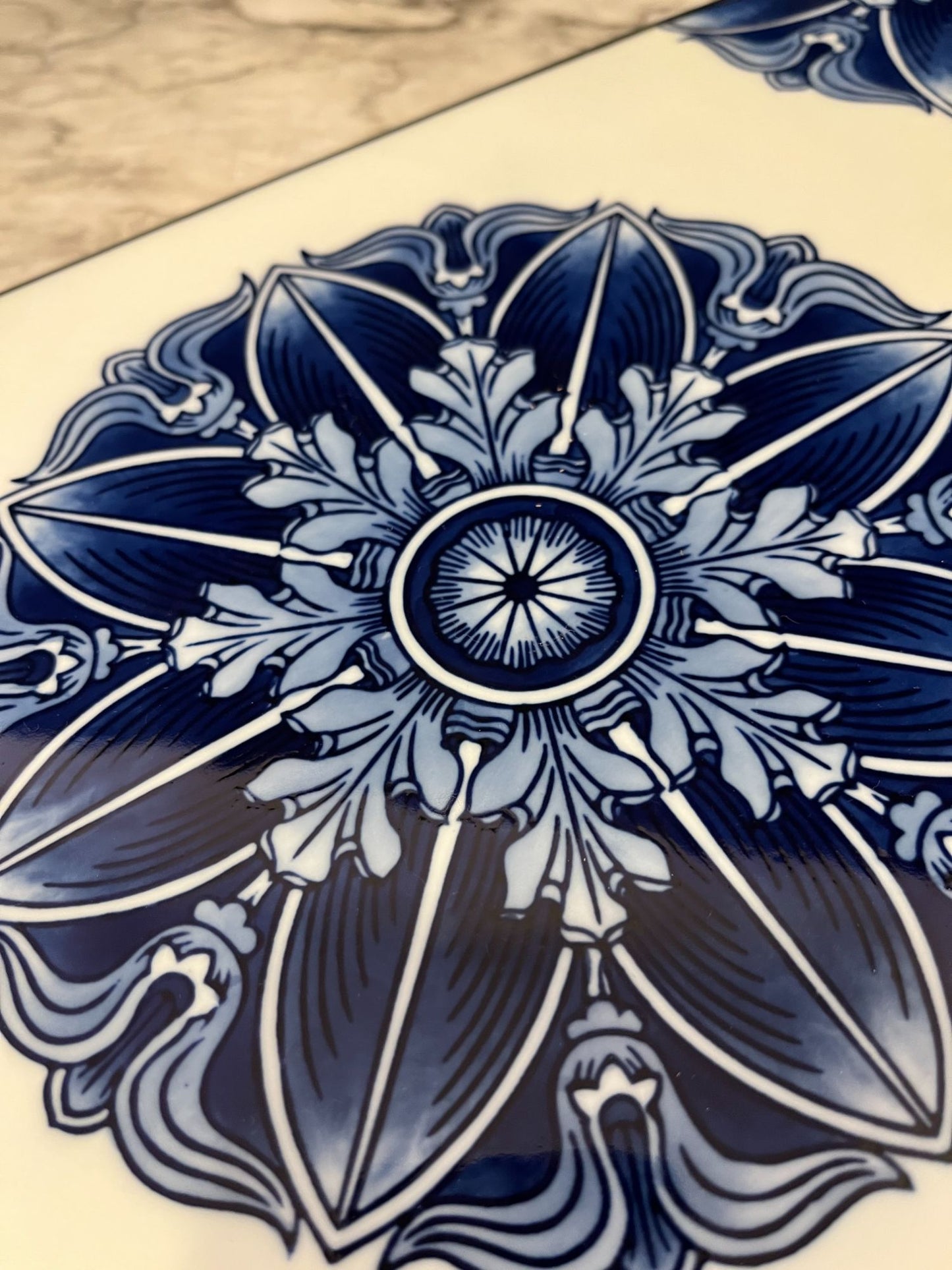 Bombay Blue and White Tray