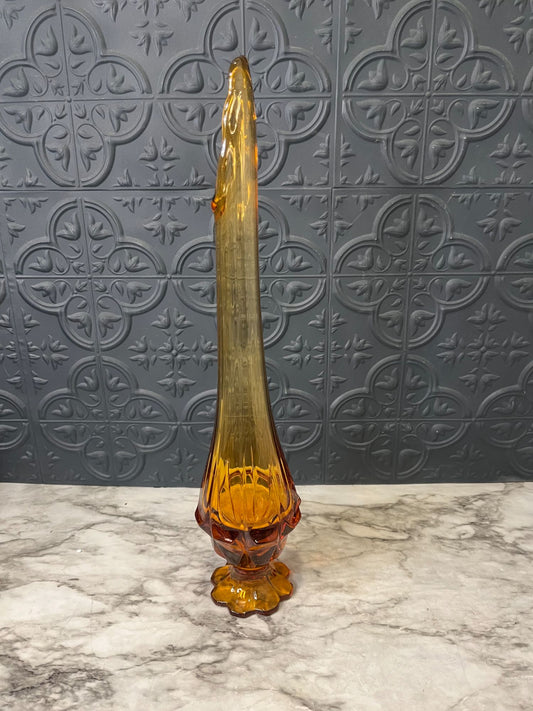 Amber Fenton Swung Vase