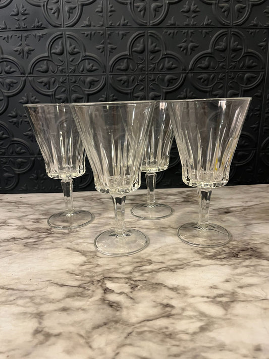 Italian Crystal Wine Goblets x 4